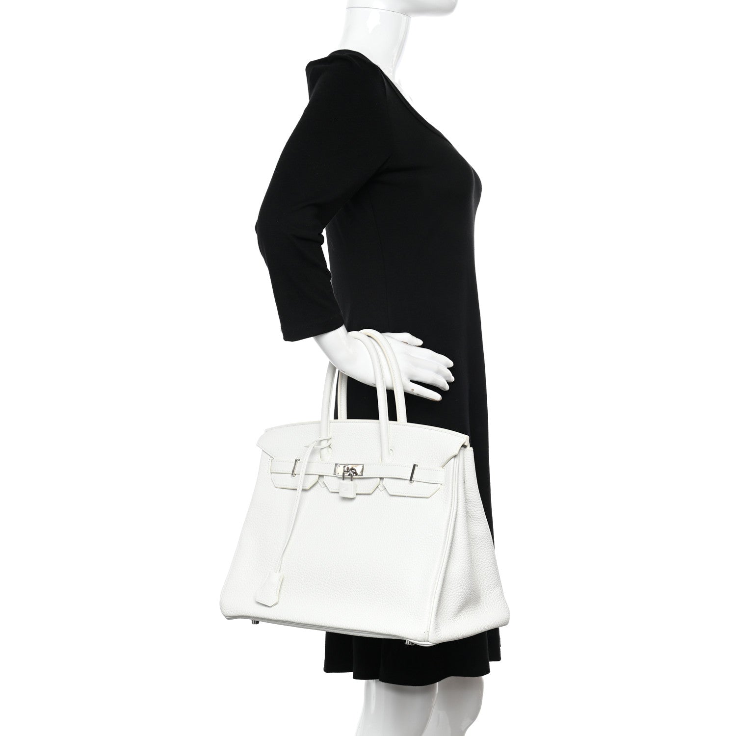 Hermes Taurillon Clemence Birkin 35 White 2 of 20