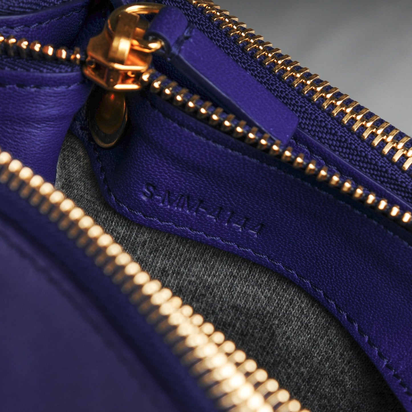 Lambskin Small Trio Crossbody Bag Violet Blue