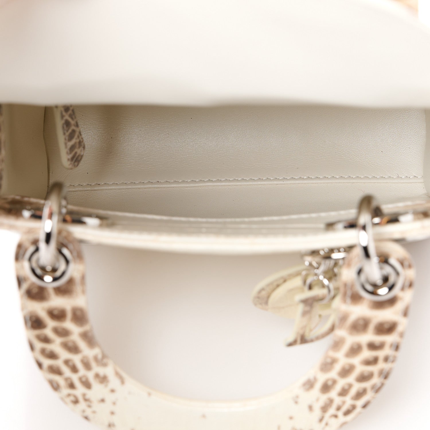 Christian Dior Niloticus Crocodile Himalaya Mini Lady Dior White 5 of 11