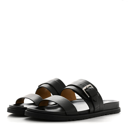 Hermes Calfskin Mens Tao Sandals 43.5 Black 4 of 9
