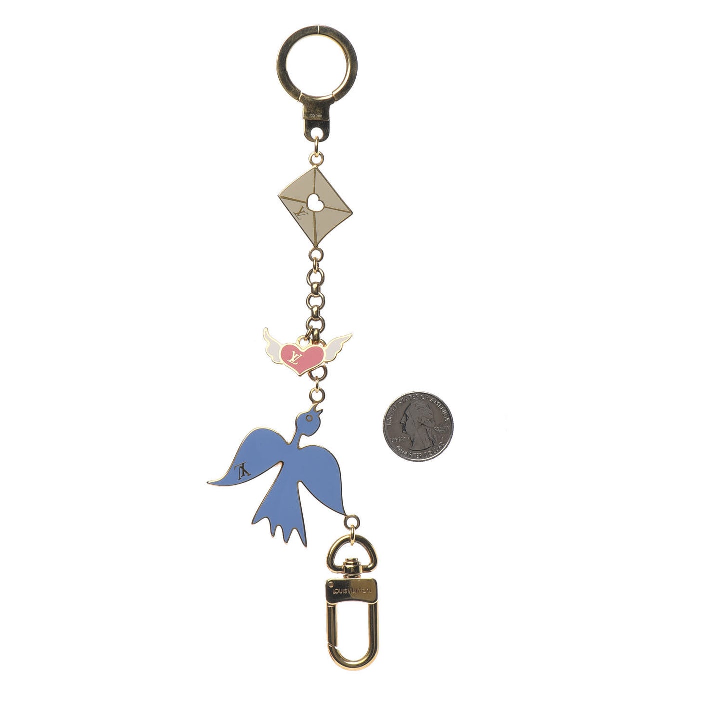 Enamel Love Birds Bag Charm