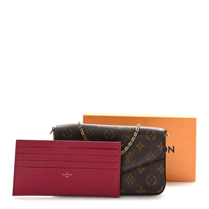 Louis Vuitton Monogram Pochette Felicie Chain Wallet Fuchsia 13 of 14