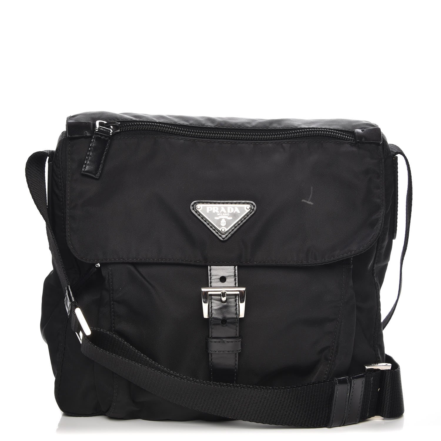 Prada Nylon Vela Messenger Black 1 of 7
