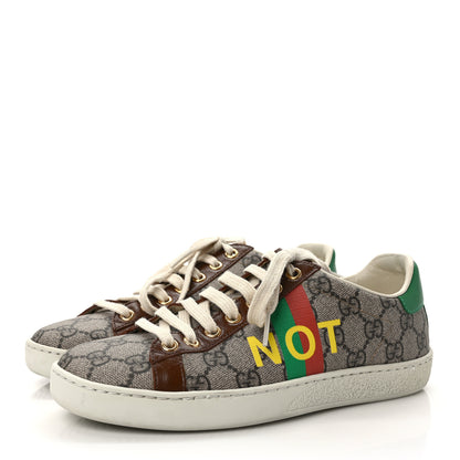 Gucci GG Supreme Monogram Fake/Not Womens Ace Sneakers 35.5 Beige New Shamarock 35.5 Brown Sugar 3 of 10