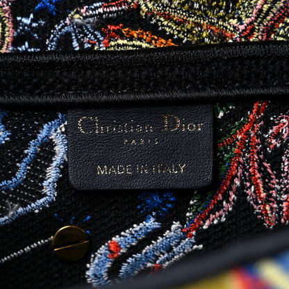 Christian Dior Canvas Embroidered Zodiac Fantastico Saddle Bag Black Multicolor 6 of 9