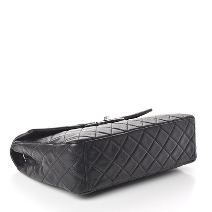 Chanel Washed Caviar Quilted Maxi Single Flap Black 4 of 10