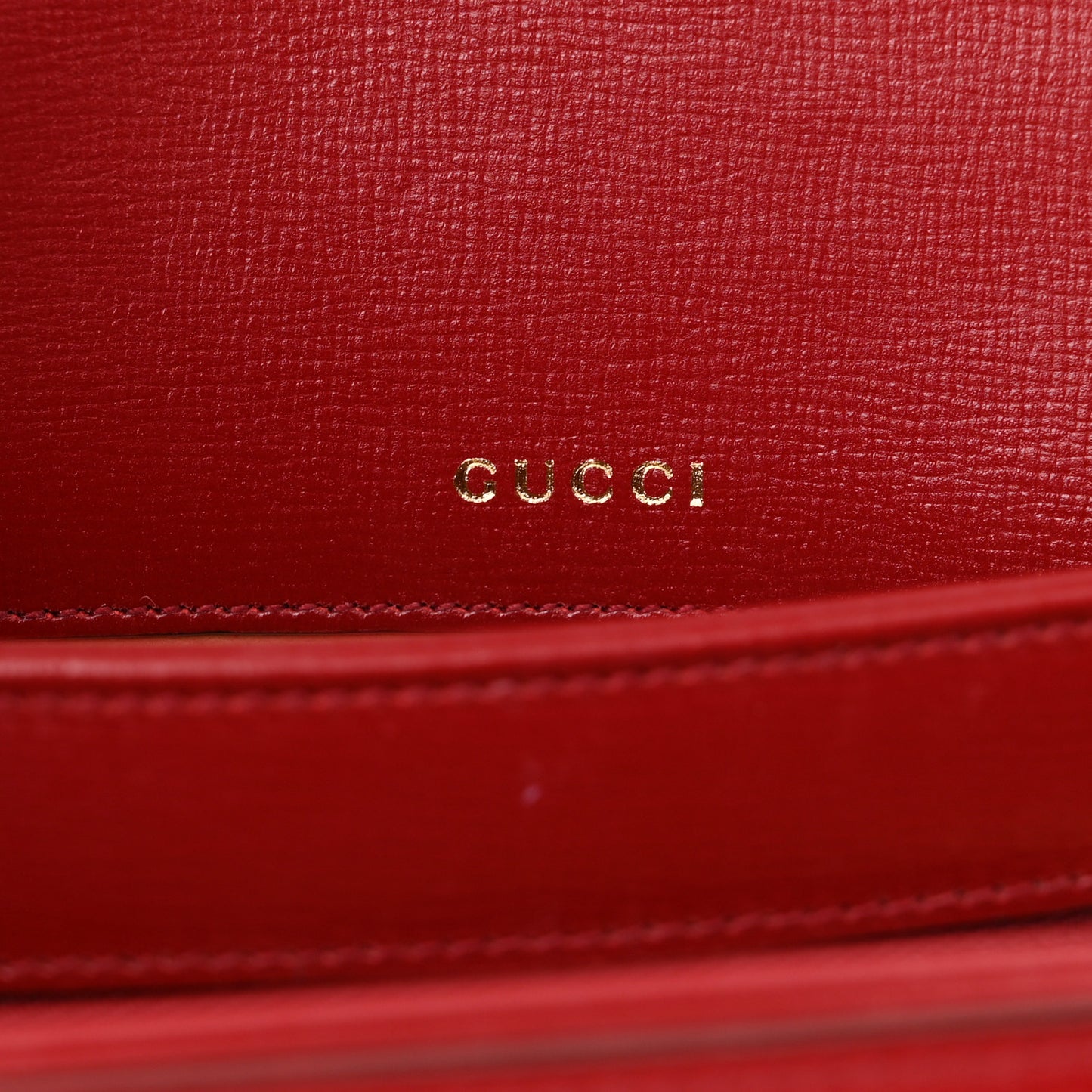 GG Supreme Monogram Azalea Calfskin Horsebit 1955 Shoulder Bag Beige Ebony New Cherry Red