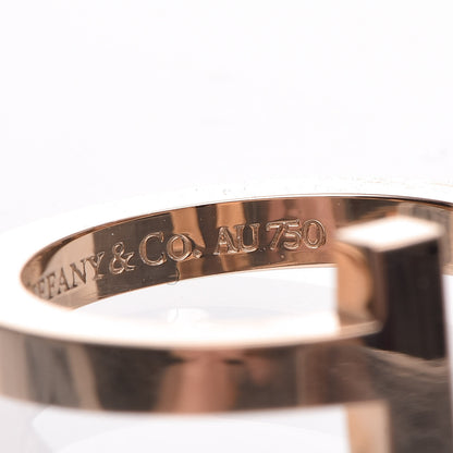 Tiffany 18K Rose Gold T Square Ring 49 5 6 of 7
