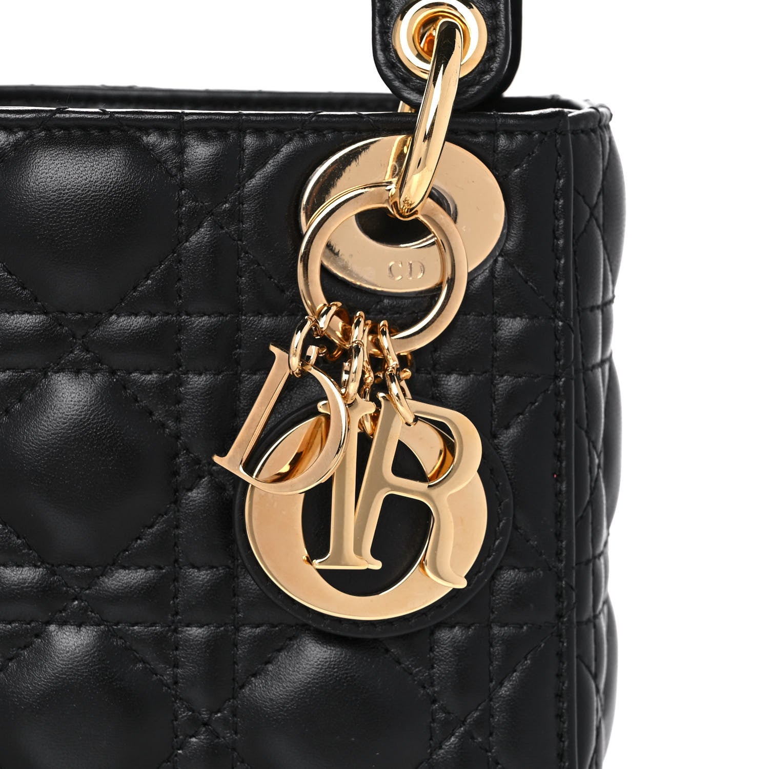 Christian Dior Lambskin Cannage Mini Lady Dior Black 15 of 21