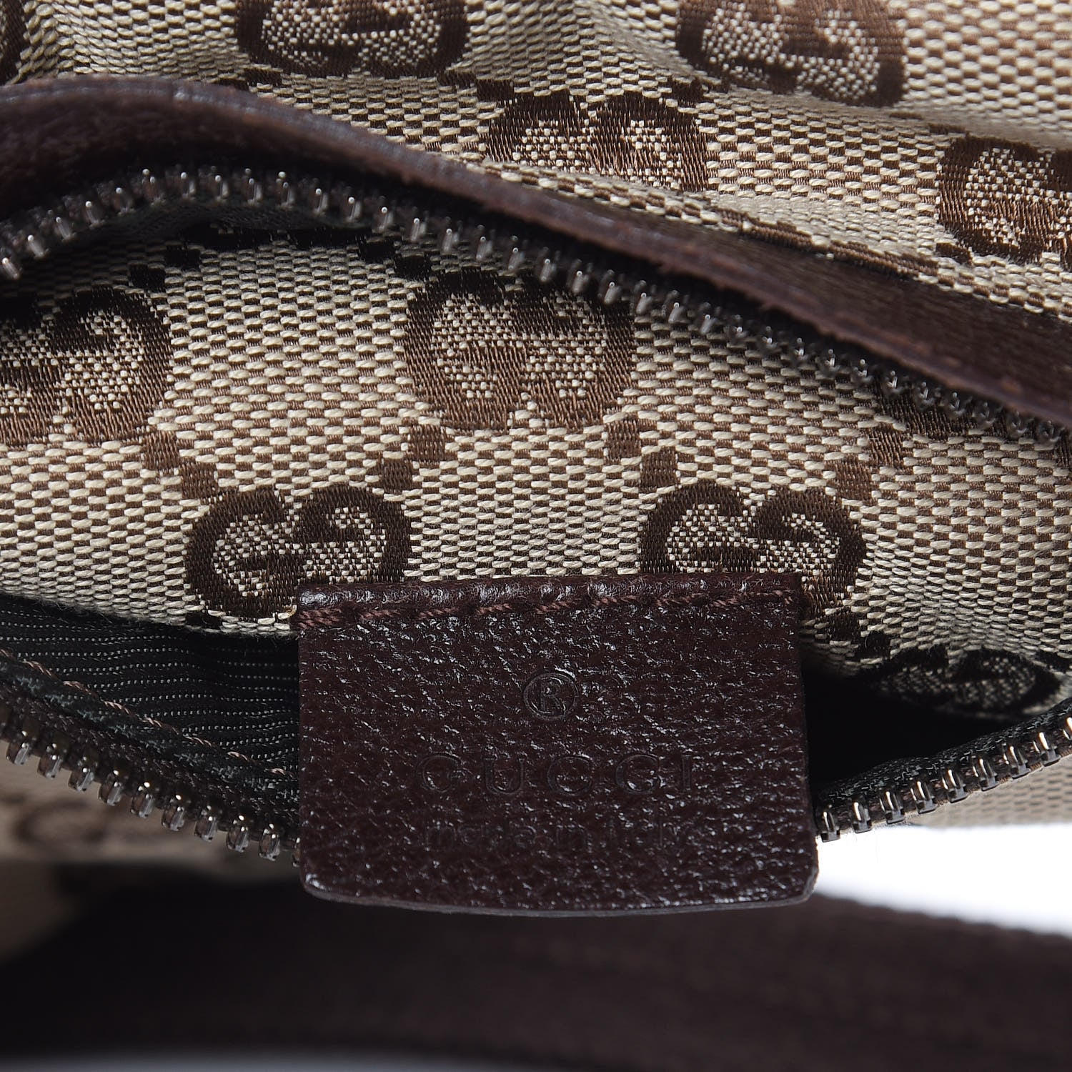 Gucci GG Monogram Double Pocket Belt Bag Dark Brown 7 of 9