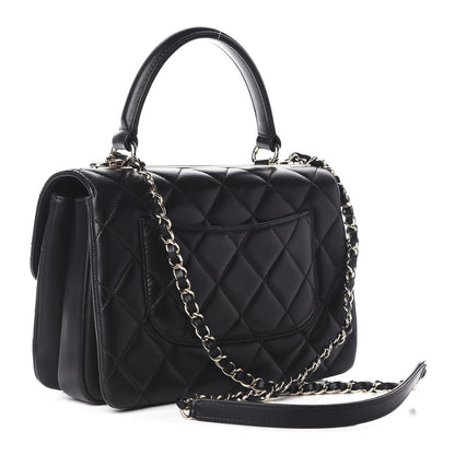 Chanel Lambskin Quilted Small Trendy CC Dual Handle Flap Bag Black 4 of 12