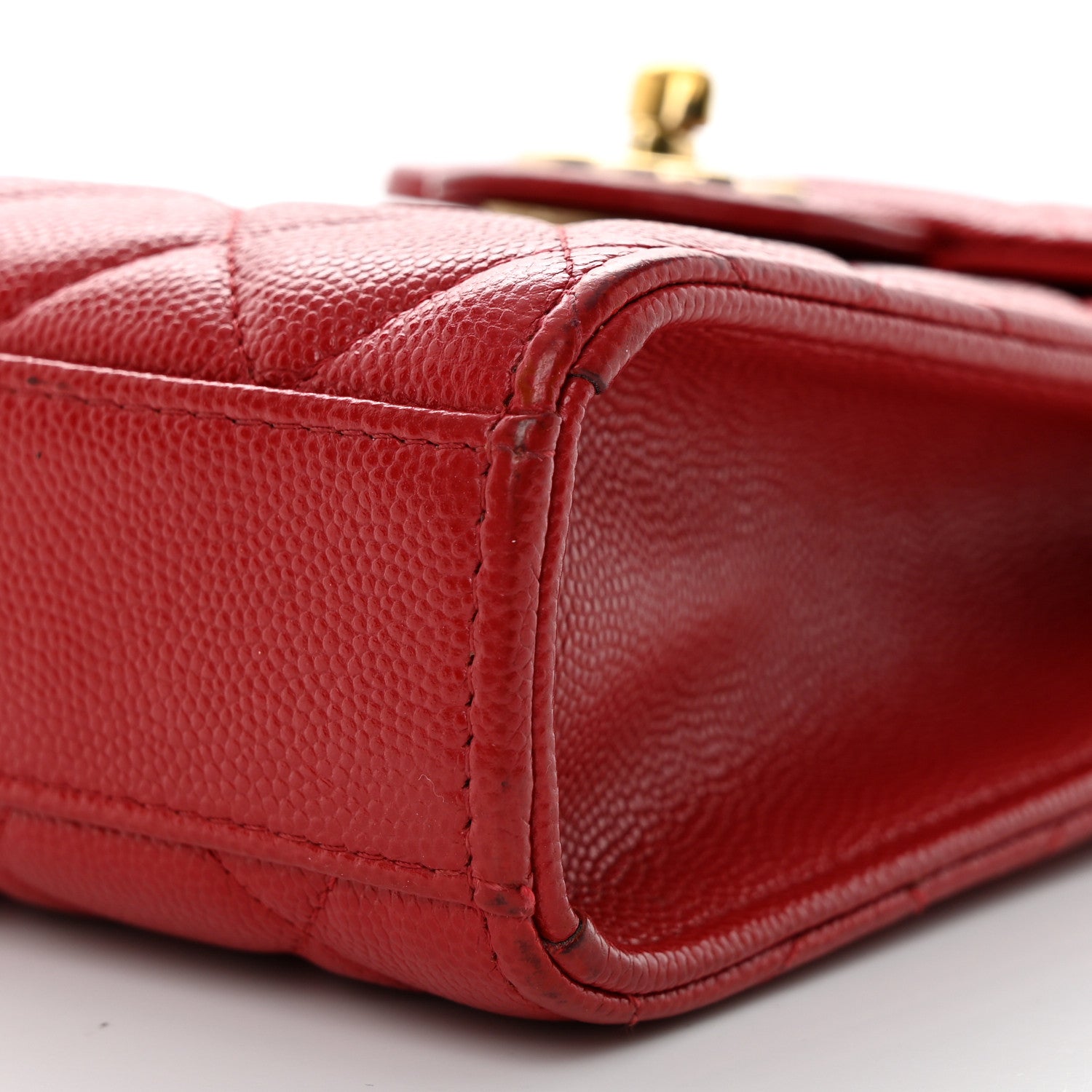 Chanel Caviar Quilted Classic Phone Holder Red 11 of 11