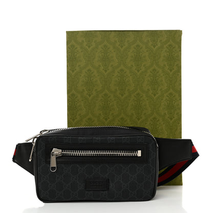 Gucci Soft GG Supreme Monogram Web Belt Bag Black Grey 15 of 15
