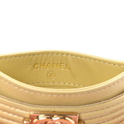 Chanel Caviar Quilted Boy Card Holder Light Green 6 of 8