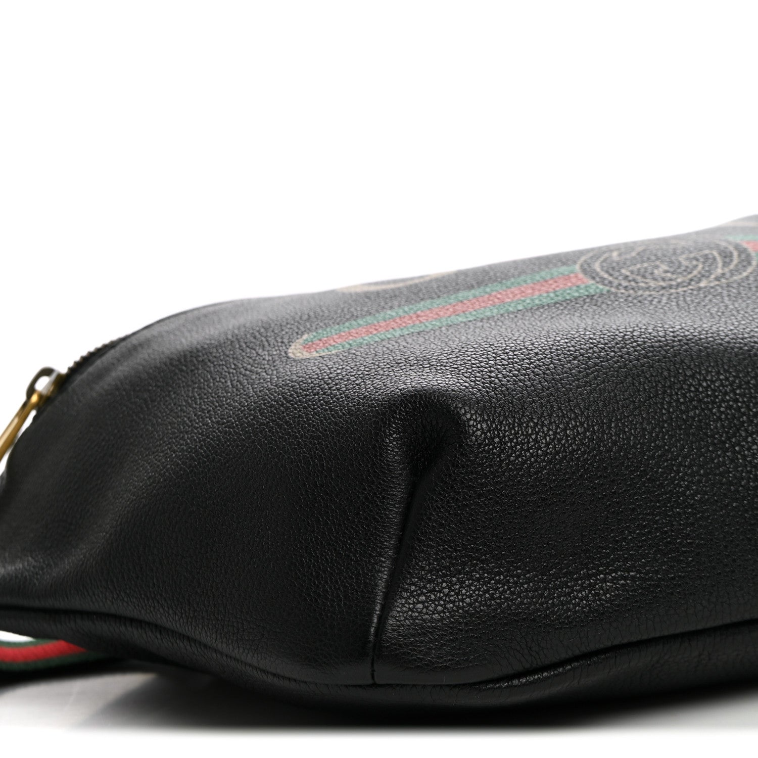 Gucci Grained Calfskin Logo Belt Bag Black 8 of 9