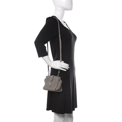 Saint Laurent Calfskin Monogram Toy Cabas Oyster Grey 2 of 11