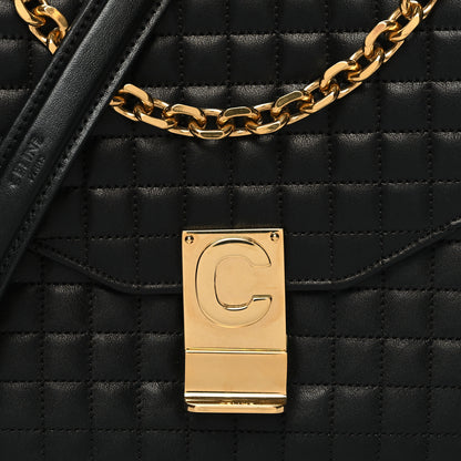 Celine Calfskin Quilted Medium C Bag Black 9 of 11