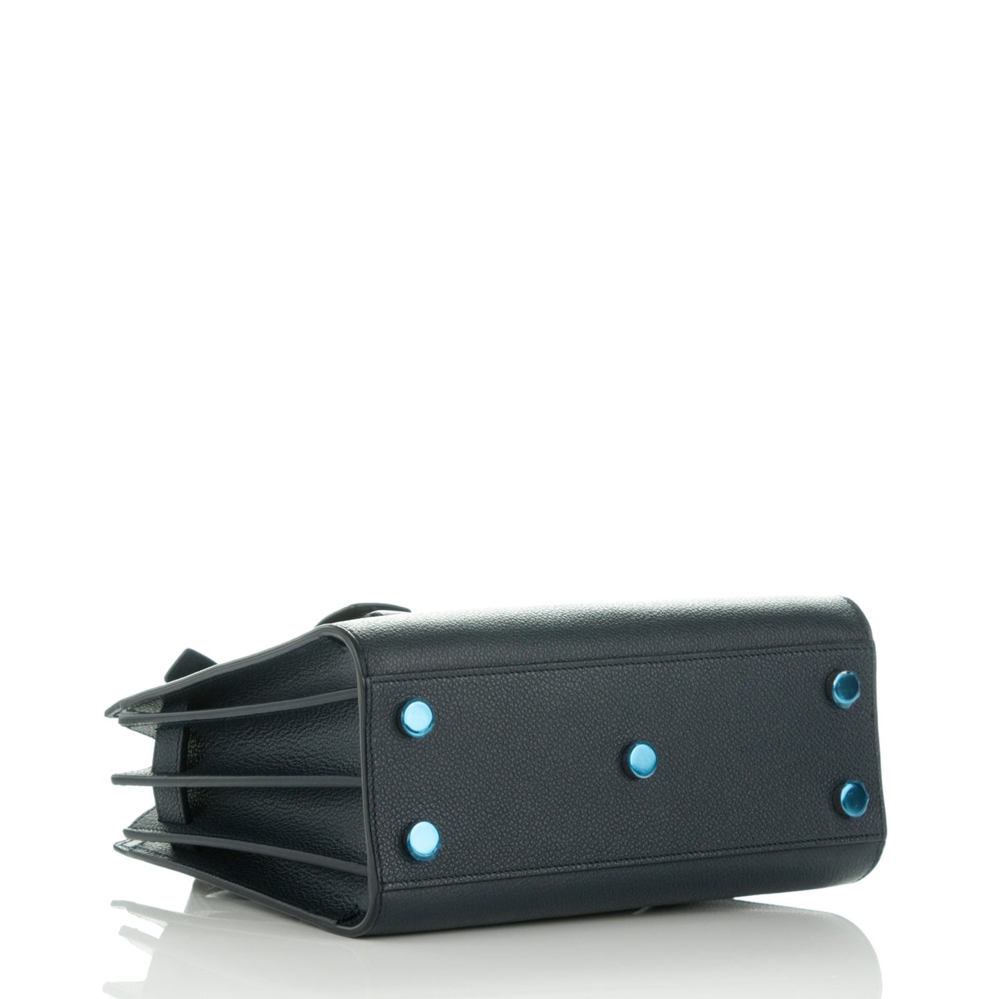 Grained Calfskin Nano Sac De Jour Navy Blue