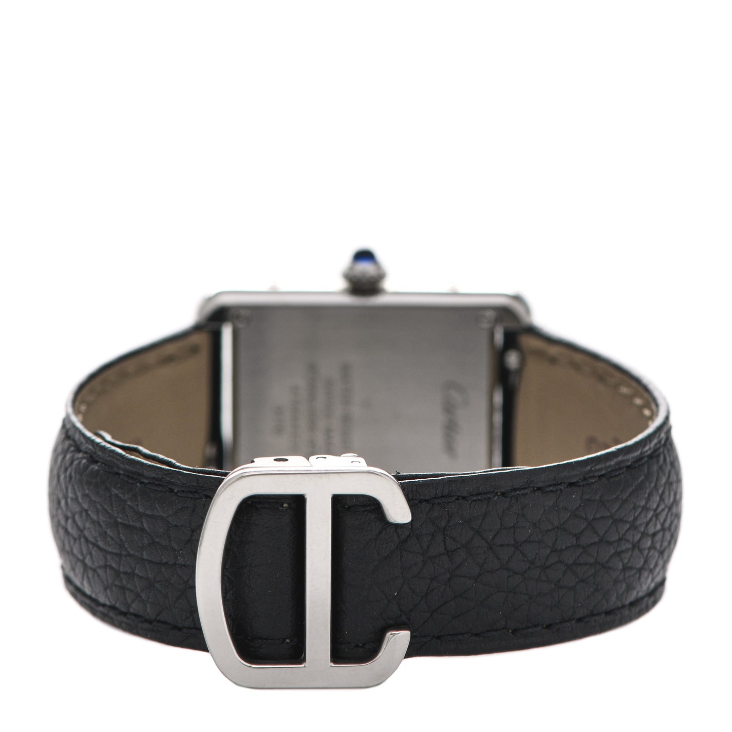 Stainless Steel Calfskin 24mm Tank Solo Quartz Watch