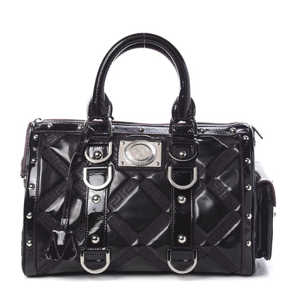 Versace Patent Madonna Satchel Dark Purple 1 of 11