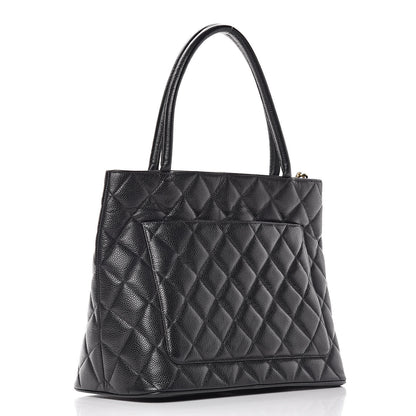 Chanel Caviar Quilted Medallion Tote Black 3 of 12