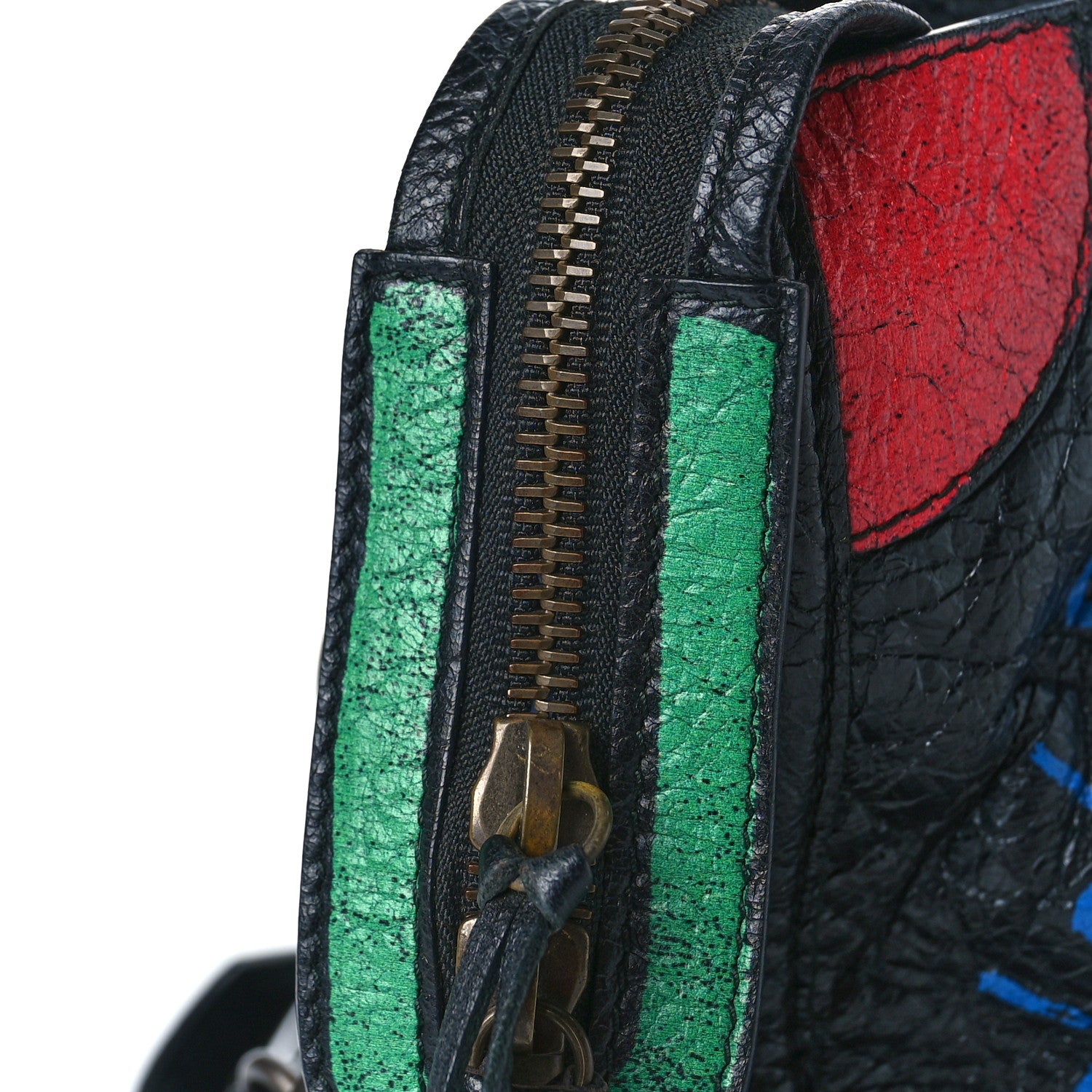 Balenciaga Agneau Graffiti All Over Classic Hardware S City Black Vert Rouge 12 of 14