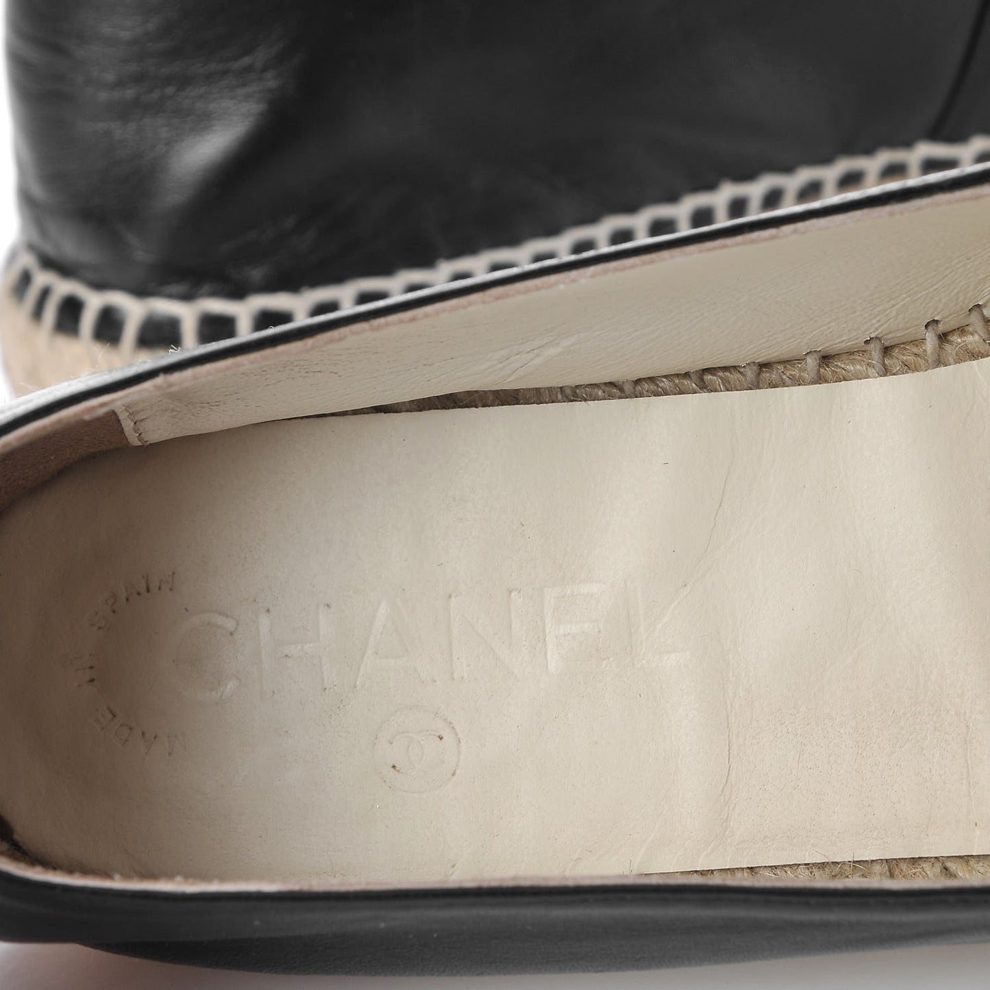 Lambskin CC Espadrilles 39 Black