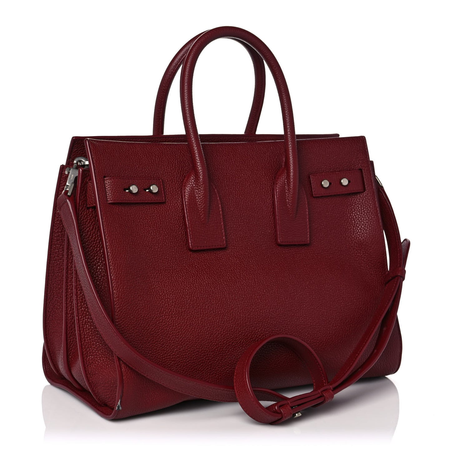 Grained Calfskin Small Supple Sac De Jour Dark Pallisandre