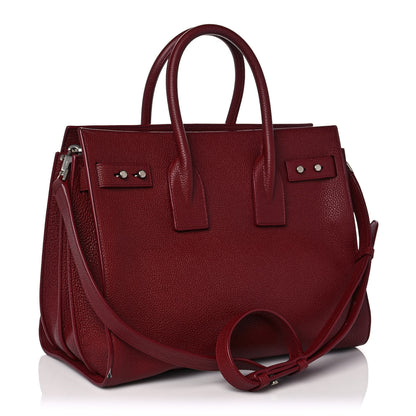 Saint Laurent Grained Calfskin Small Supple Sac De Jour Dark Pallisandre 3 of 10
