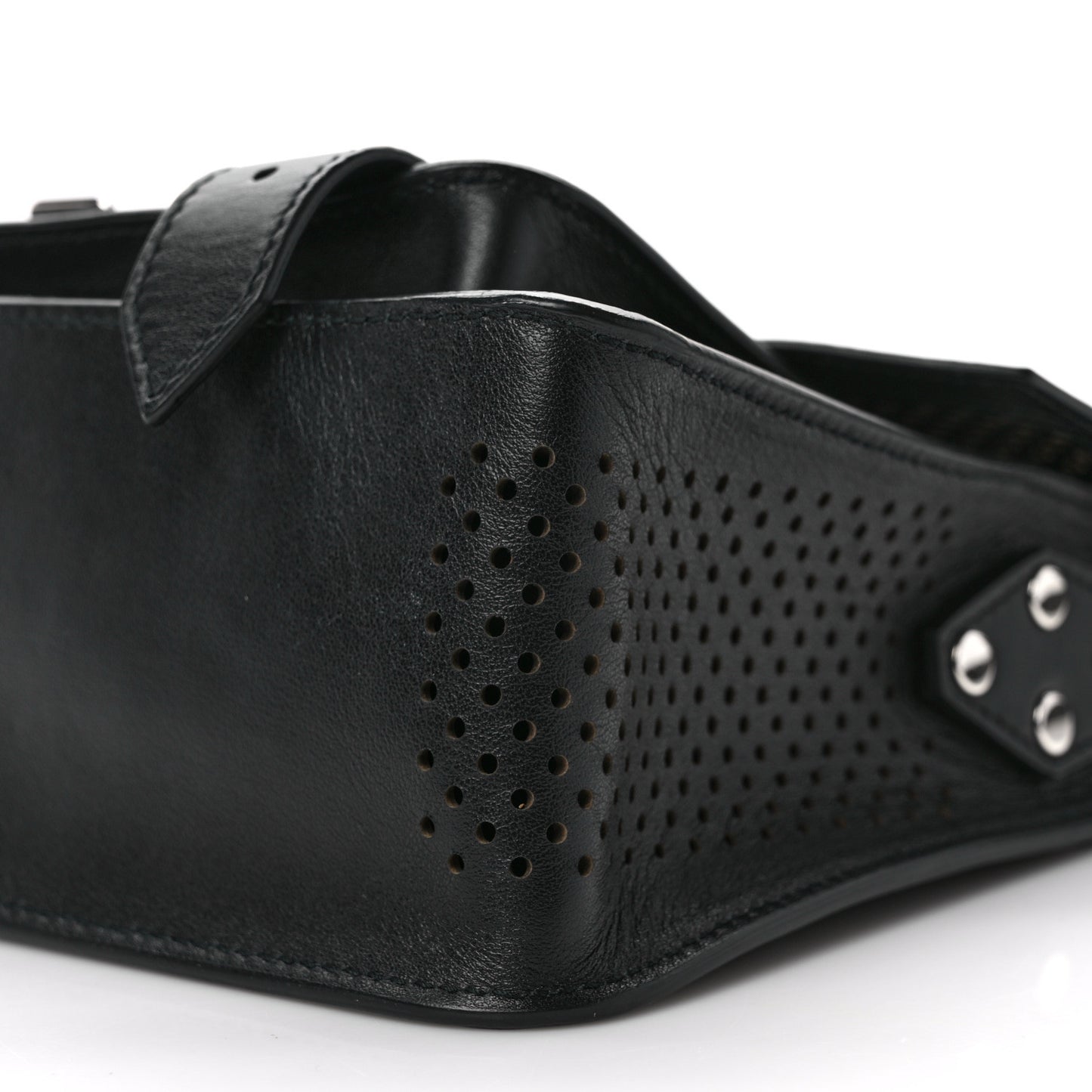 Grained Calfskin Tiny PS1 Satchel Black