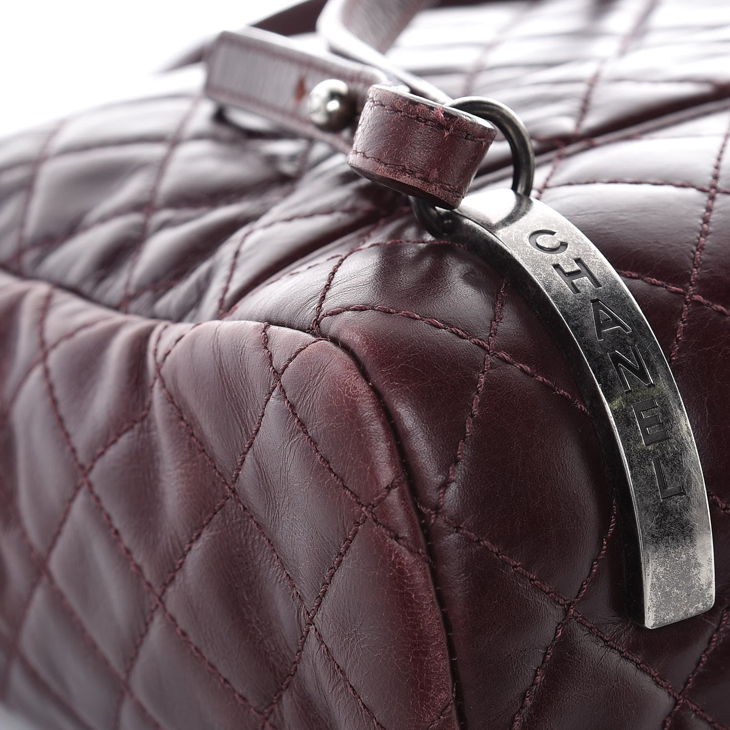 Chanel Glazed Calfskin Quilted Small Salzburg Backpack Burgundy 15 of 17