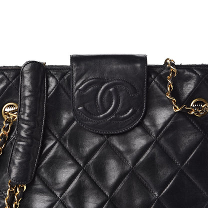 Chanel Lambskin Quilted Shoulder Bag Black 11 of 13