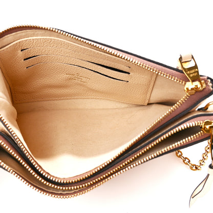 Louis Vuitton Empreinte Monogram Giant Double Zip Pochette Creme Bois de Rose 5 of 11