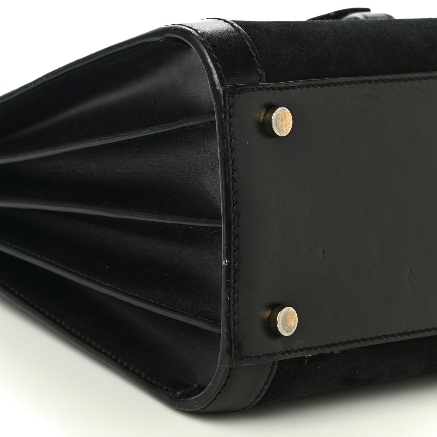 Suede Calfskin Small Sac De Jour Black