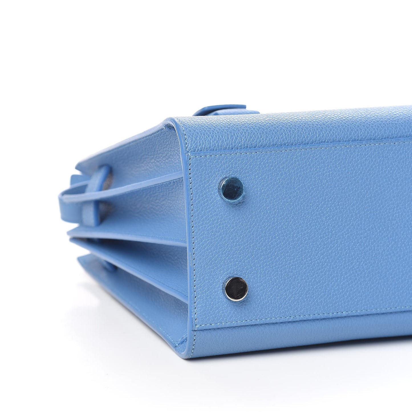 Grained Calfskin Baby Sac De Jour Blue Clair