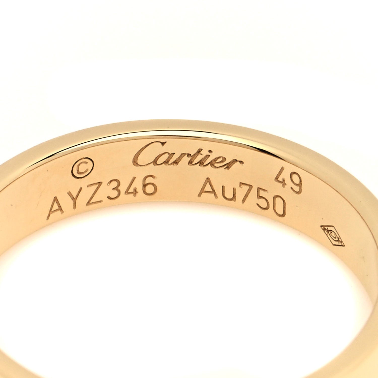 Cartier 18K Yellow Gold 3.5mm LOVE Wedding Band Ring 49 4.75 4 of 4
