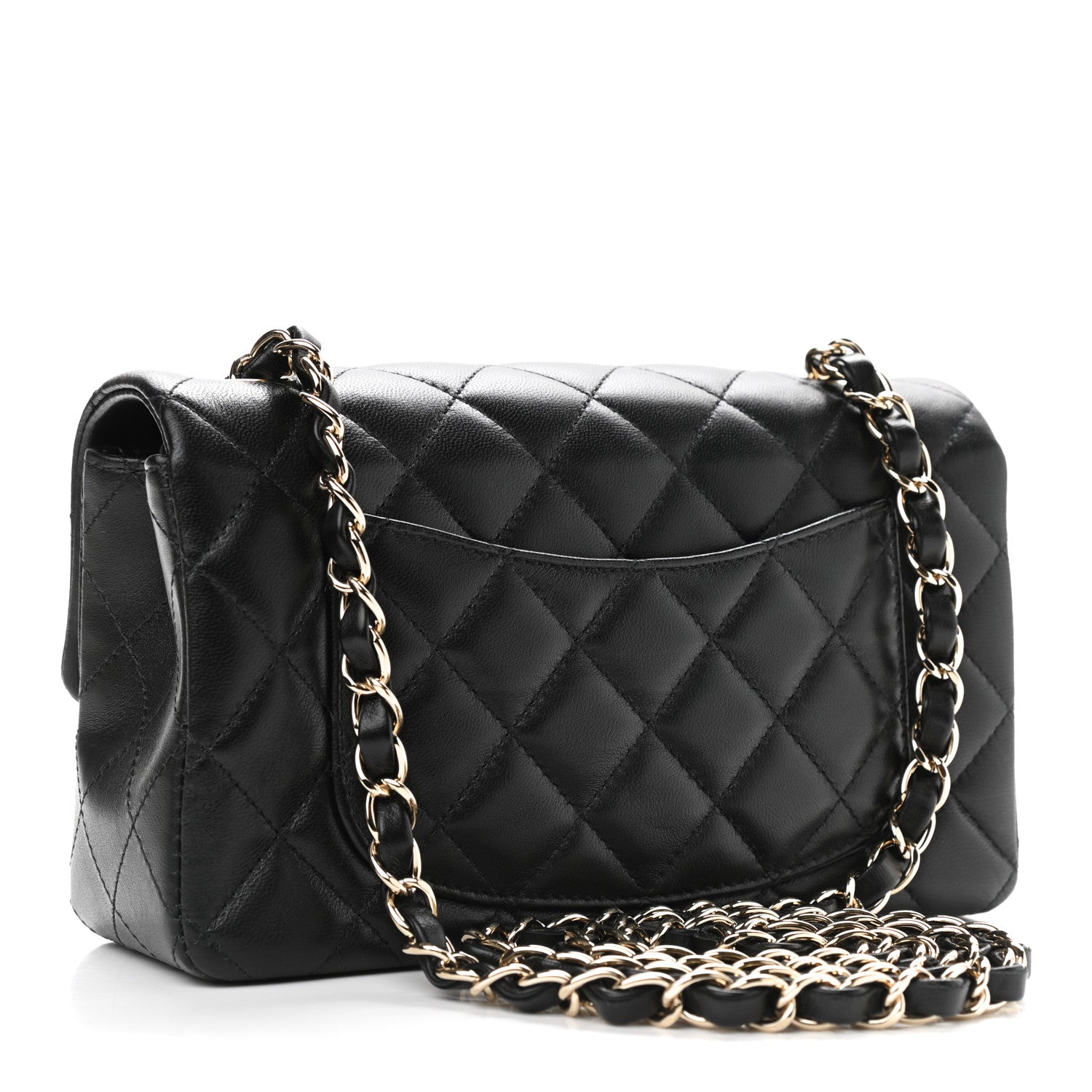 Chanel Lambskin Quilted Mini Rectangular Flap Black 3 of 10