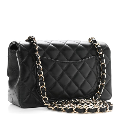 Chanel Lambskin Quilted Mini Rectangular Flap Black 3 of 10