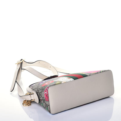Gucci GG Supreme Monogram Flora Web GG Small Ophidia Dome Shoulder Bag White 4 of 11