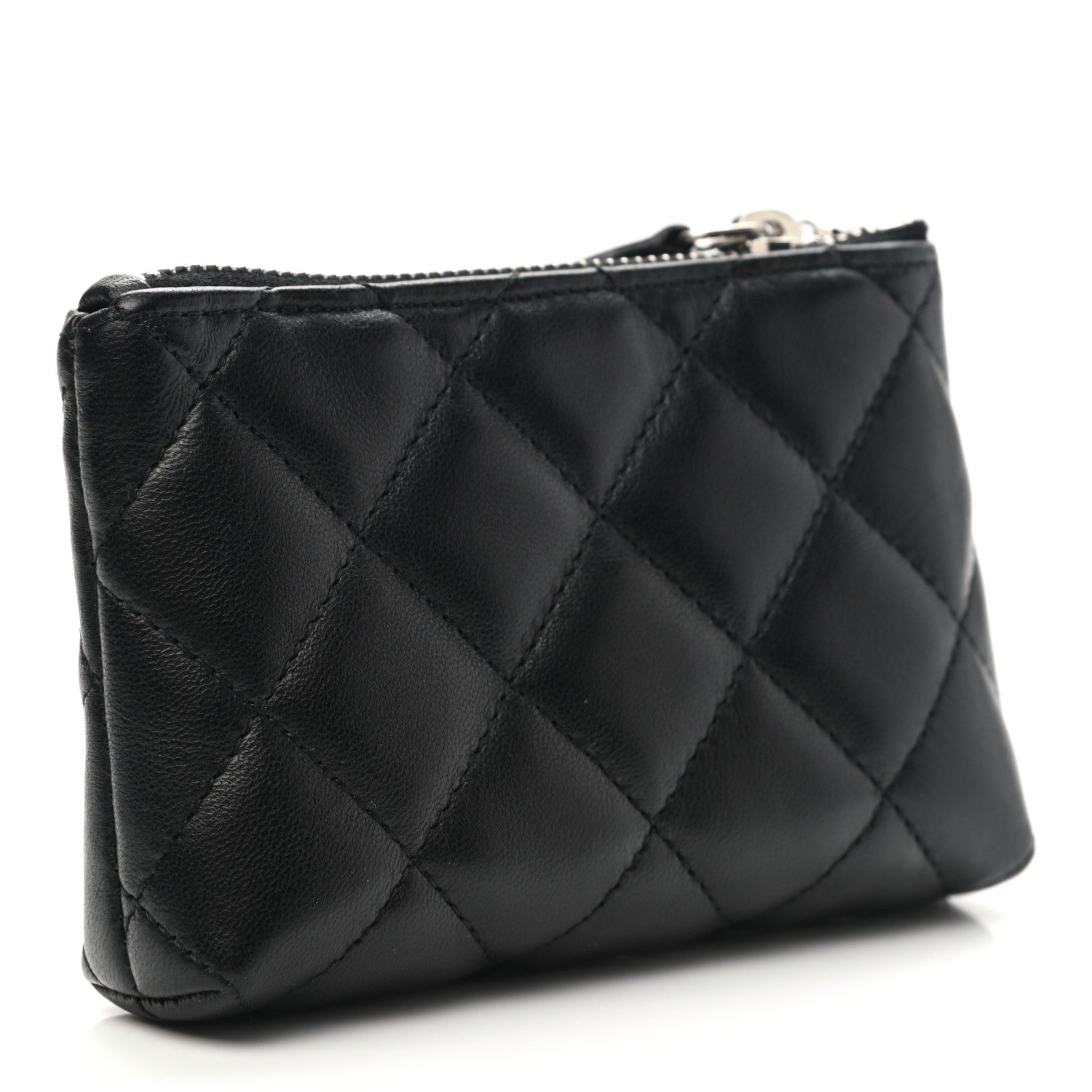 Chanel Lambskin Quilted Key Holder Case Black 4 of 8