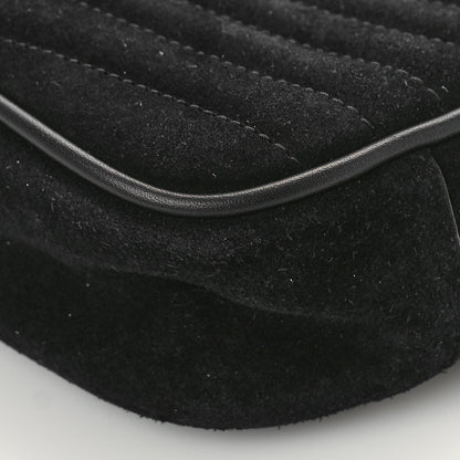 Saint Laurent Suede Matelasse Monogram Mini Lou Camera Bag Black 8 of 8