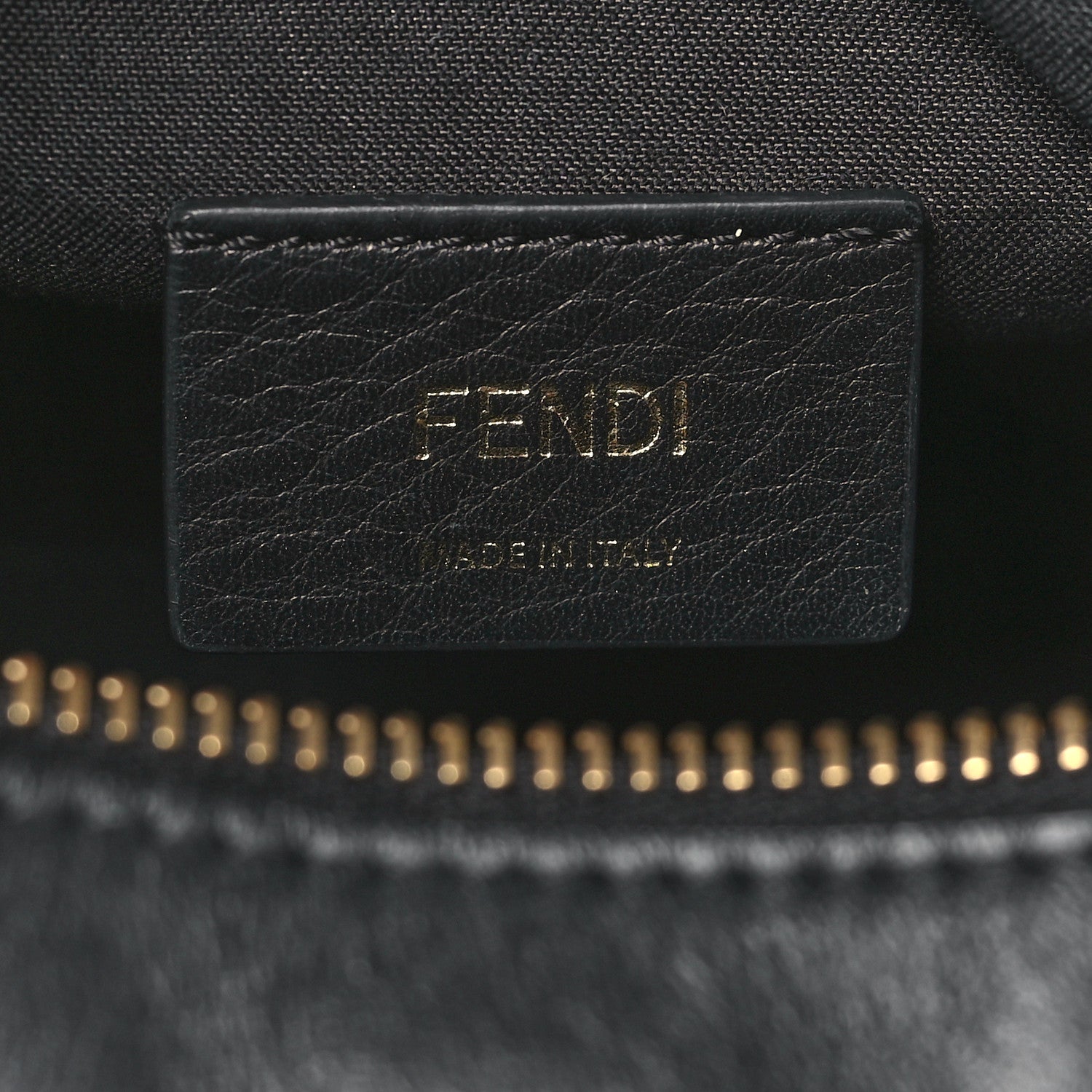 Fendi Vitello Century FF 1974 Embossed Mini Camera Case Black 6 of 9