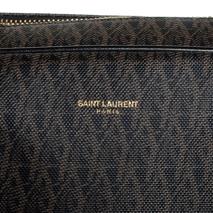 Saint Laurent Toile Classic Monogram Flat Briefcase Black 9 of 9