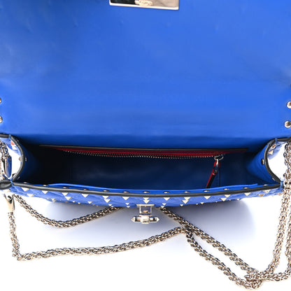 Valentino Garavani Nappa Medium Rockstud Spike Shoulder Bag Acid Blue 5 of 8