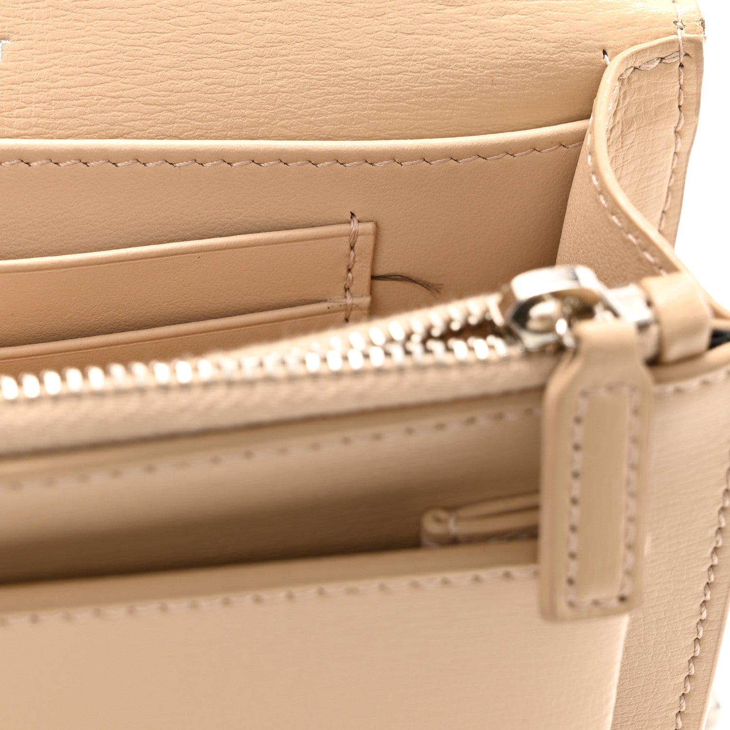 Saint Laurent Calfskin Monogram Sunset Chain Wallet Nude Powder 11 of 11