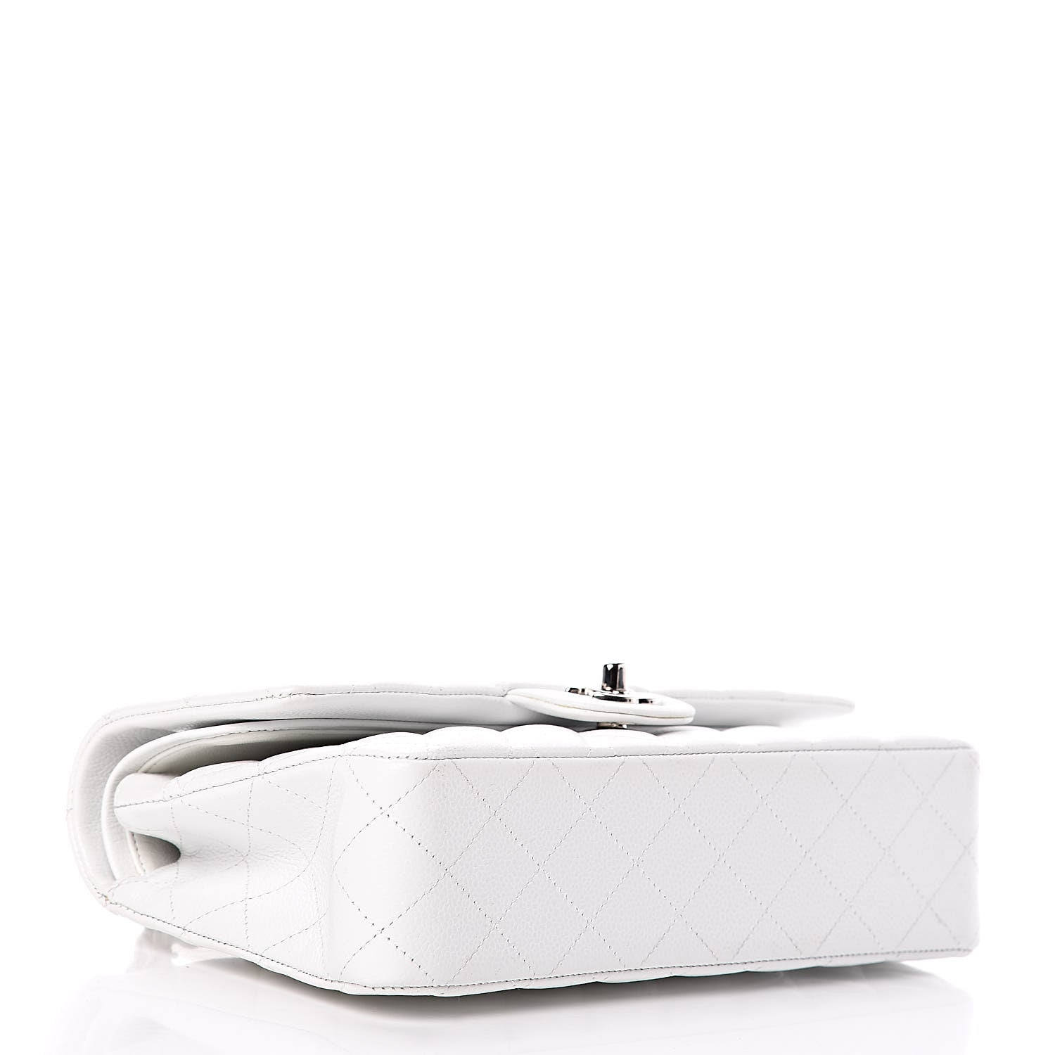 Chanel Caviar Quilted Medium Double Flap White 4 of 23