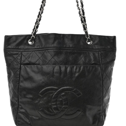 Chanel Caviar Stitched Timeless CC Soft Tote Black 7 of 9