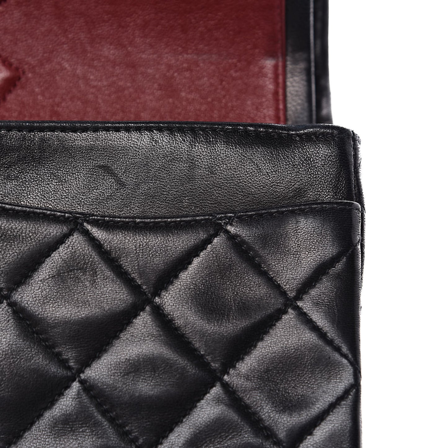 Lambskin Quilted Small Double Flap Black