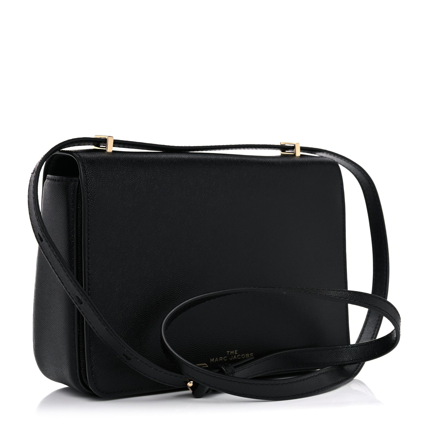 Textured Calfskin The J Link Shoulder Bag Black