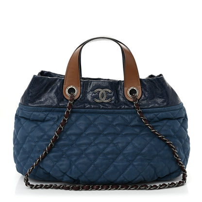 Chanel Iridescent Calfskin Small In the Mix Tote Navy 1 of 10